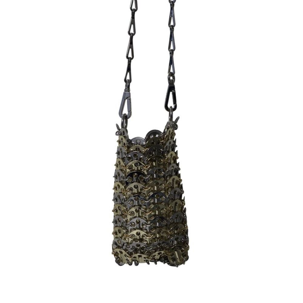 Paco Rabanne 1969 Iconic Mini Shoulder Bag in Silver Metal - Picture 3 of 8